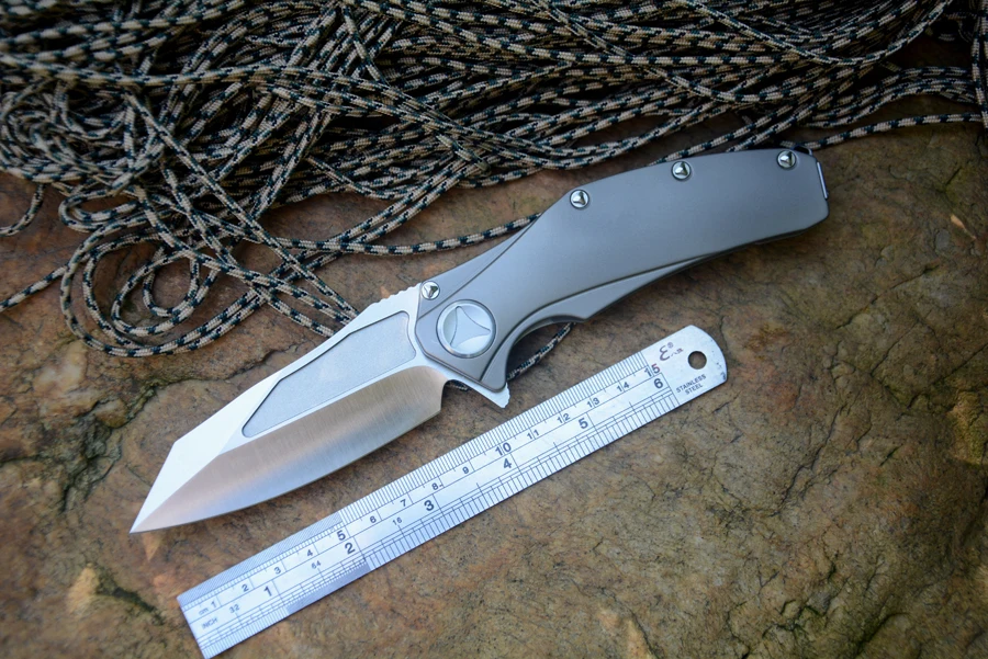 

Kevin John Knife Matrix Model titanium handle Survival Tactical Knives S35vn Flipper blade EDC tool