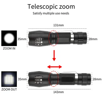 

PROBE SHINY TG-S136-1 Dual Light Source LED Telescopic Focusing Charging Outdoor Tweezer Light Set Outdoor Light #4J20