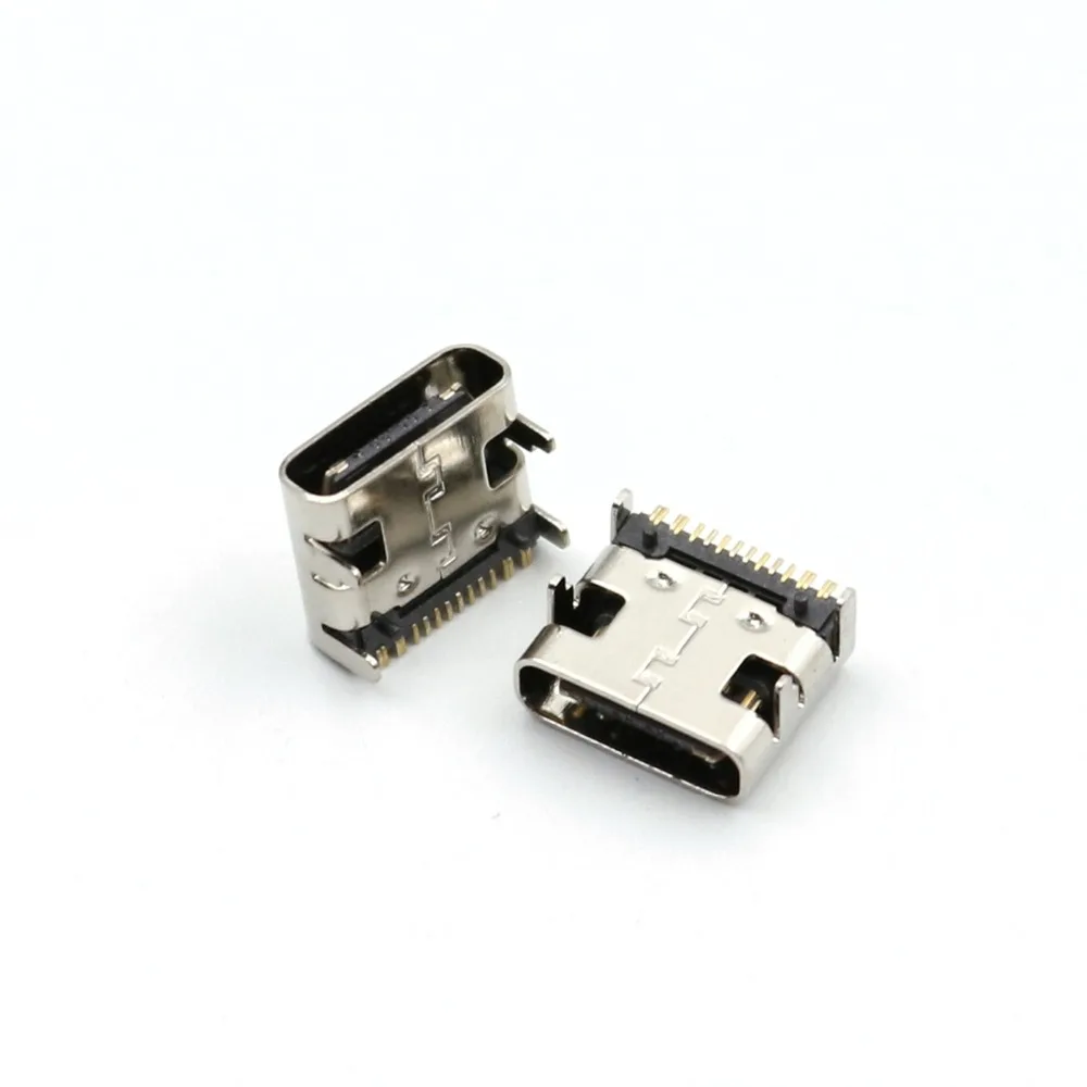 10 шт. USB 3 1 тип C 16 контактный женский разъем для зарядки печатной