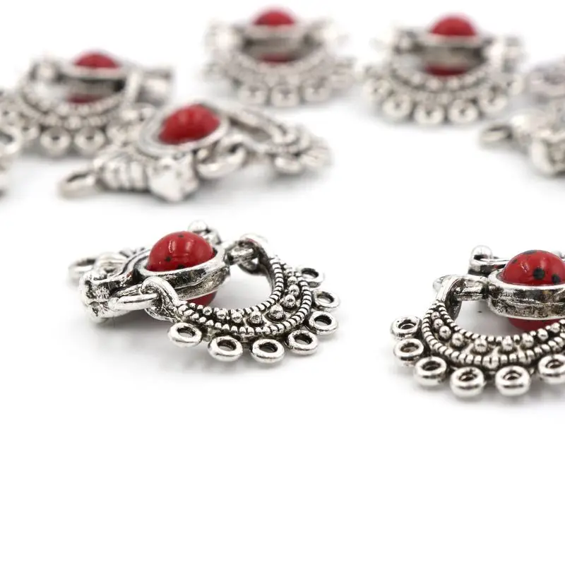 Серьги подвески из тибетского серебра 30 х18 мм 5 шт.|for jewelry making|for jewelryaccessories for making |