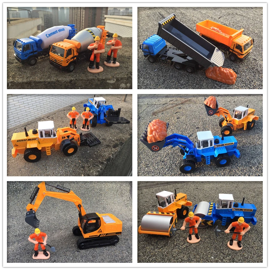 KDW Alloy car model road roller Crawler excavators Forklifts Mixer truck Forklifts Combination of engineering vehicles