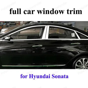 

Exterior Accessories Stainless Steel with center pillar full Window Trim for H-yundai Sonata Decoration Strips