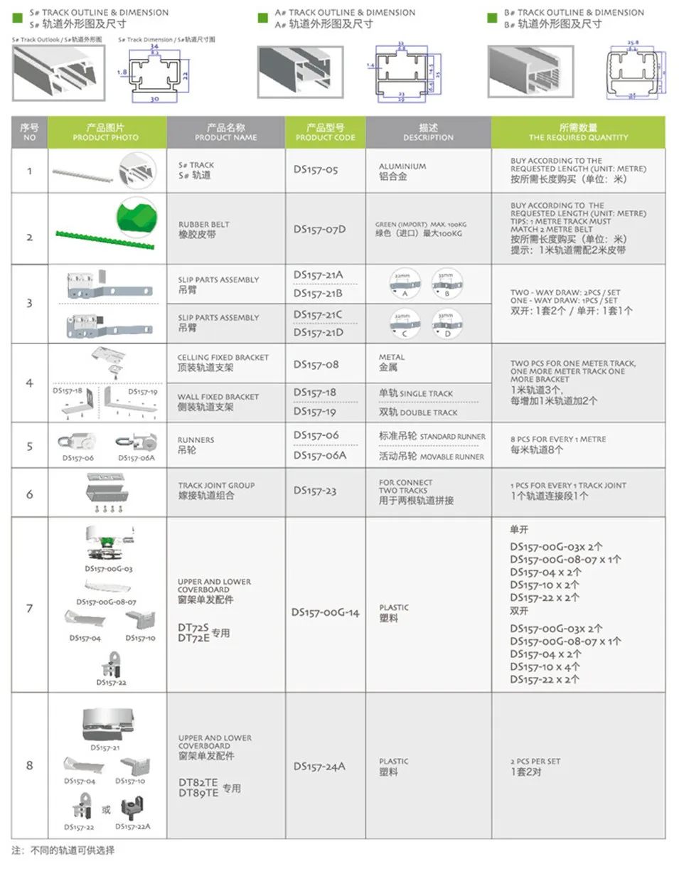 Dooya DT52S 75W 4 Wire Strong Motor+3M Track,Open Closing Window Motorized Curtain Rail,Special Project Motor,Automatic Curtain-6