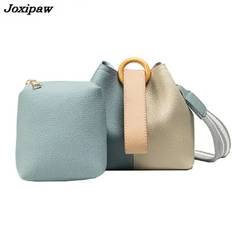 

New Design Women Bucket Bag Set Fashion Women Messenger Bags Handbags Women Famous Brands Wide Shoulder Straps Bag Blosa