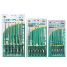 6 قطعة الماس إبرة الملفات مجموعة 150/160/180 مللي متر ل السيراميك الزجاج جوهرة حجر الخشب نحت تجهيز أدوات يدوية(China)