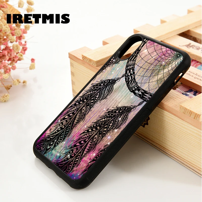 Чехол для телефона Iretmis 5 5S SE 6 6S чехол iPhone 7 8 plus X Xs 11 Pro Max XR Ловец снов перо девичий