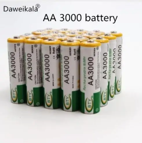 Daweikala новая AA батарея 3000 mAh аккумуляторная Ni-MH 1 2 V 3000mah для часов мышей компьютеров
