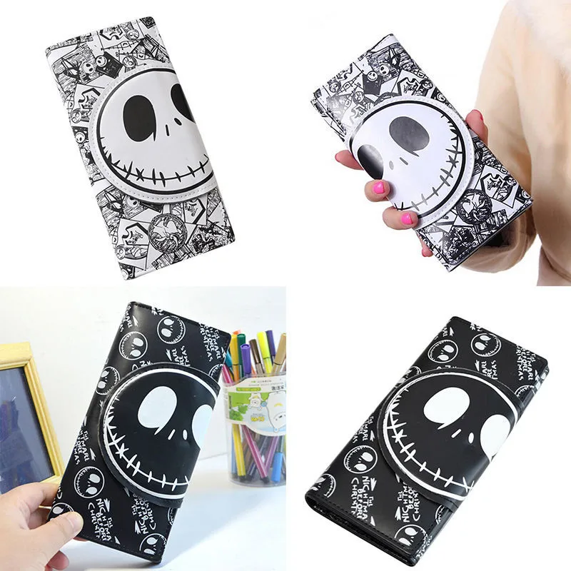 1PCS Hot Sale skull Print wallet for women Cartoon wallet female Pocket Money Bag womens luxury purses