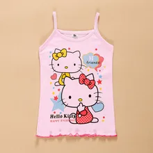Sweet Baby kids girl Hello Kitty Tank tops girls Vest vetement fille shirt Camisole Tees enfant children camisetas clothes