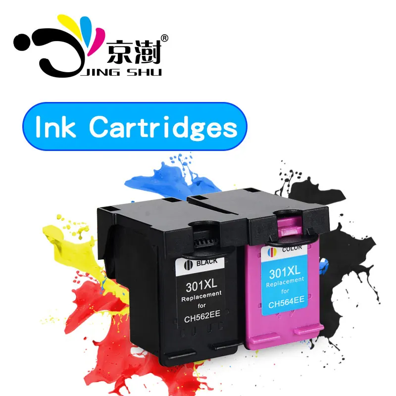 2PK Восстановленный чернильный картридж 301XL CH563EE CH564EE для HP DeskJet 1000 1050 2000 2050 2510 3000 3050