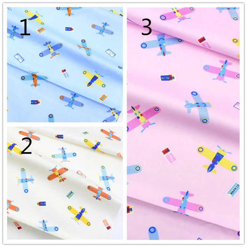 1632504,50cm * 150cm cartoon printed satin fabric, 3 styles choose