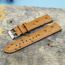 Onthelevel Ostrich Pattern 18mm 20mm 22mm Watch Strap Genuine Leather Watchbands Yellow Ostrich Leather Watch Strap #BF Onthelevel Ostrich Pattern 18mm 20mm 22mm Watch Strap Genuine Leather Watchbands Yellow Ostrich Leather Watch Strap #BF