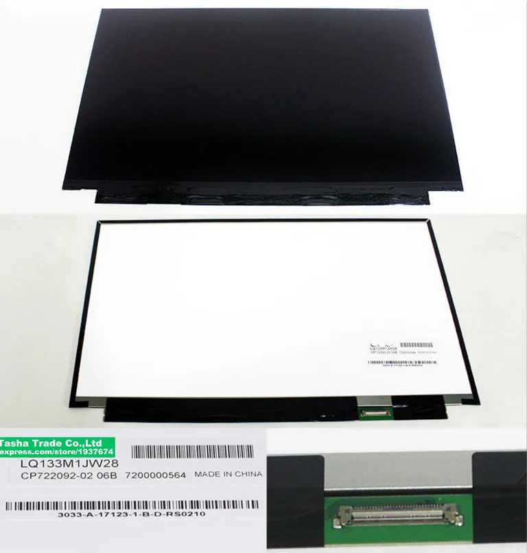 

13.3 LED LCD matrix Screen for LQ133M1JW28 1920x1080 WUXGA FHD eDP 30pin Display For Fujitsu FST U937