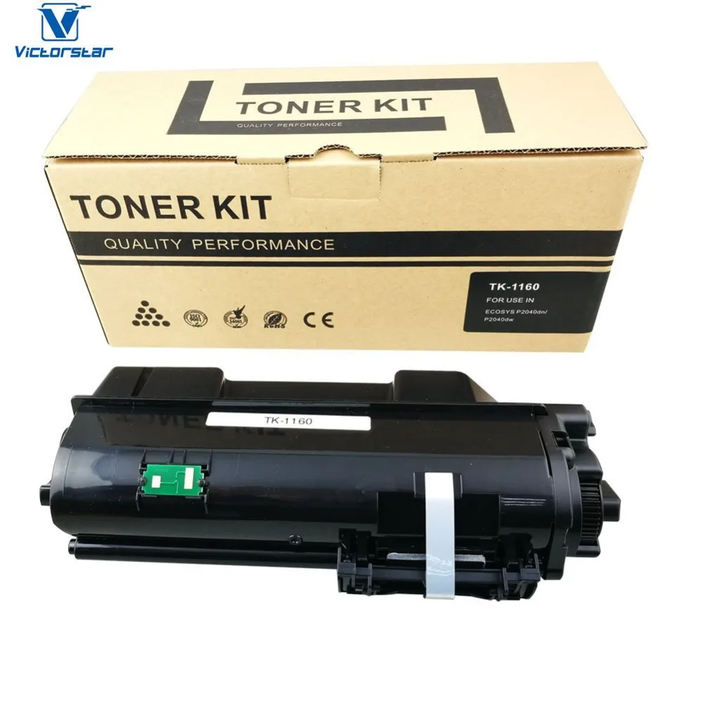 Совместимый тонер-картридж tk1160/tk-1160 черный victorstar для Kyocera ECOSYS p2040dn p2040dw лазерной