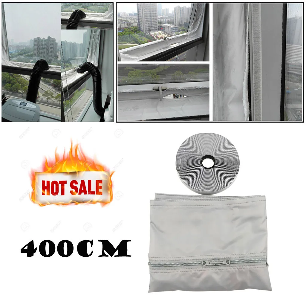 Flexible cloth sealing baffle mobile air conditioning Airlock Window