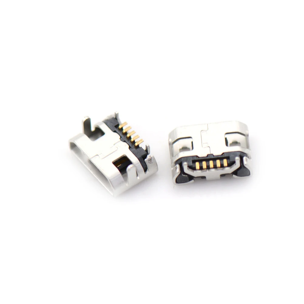 10 шт. разъем Micro USB 5 контактный гнездовой для сиденья usb Четыре Ножки без боковой