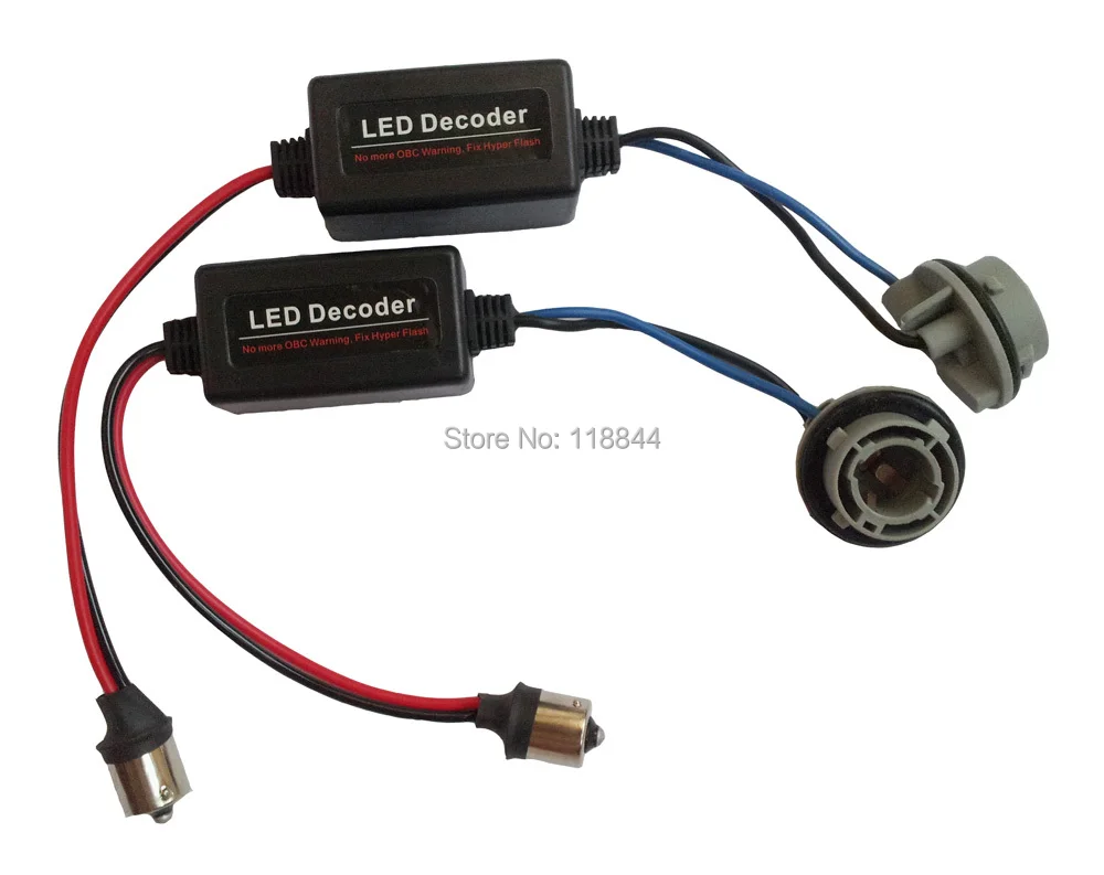2 шт., автомобильные наклейки аксессуары BA15S 1156 Шина CAN светодиод ошибок нагрузочный резистор Предупреждение декодер компенсатора адаптер для лампы 12 V