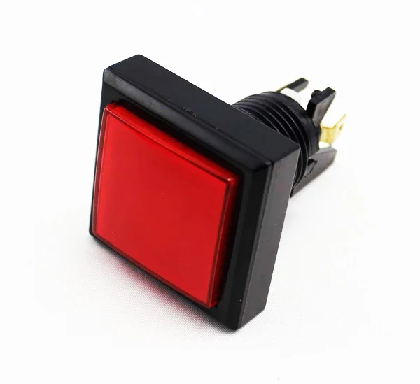 10 шт. 33 мм аркадная видеоигра красный/желтый/синий/зеленый квадратная кнопка переключатель светодиодный с подсветкой микропереключатель кнопка