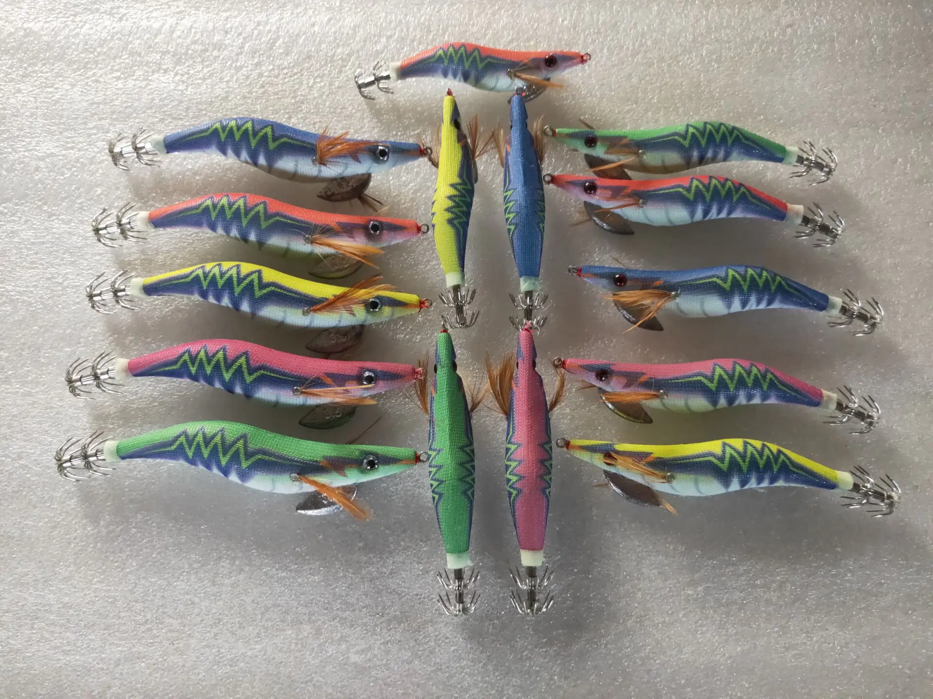 MR OCTOPUS .20 шт. 3 5 # jigs. Крючок для кальмара. Рыболовная приманка. Деревянные креветки