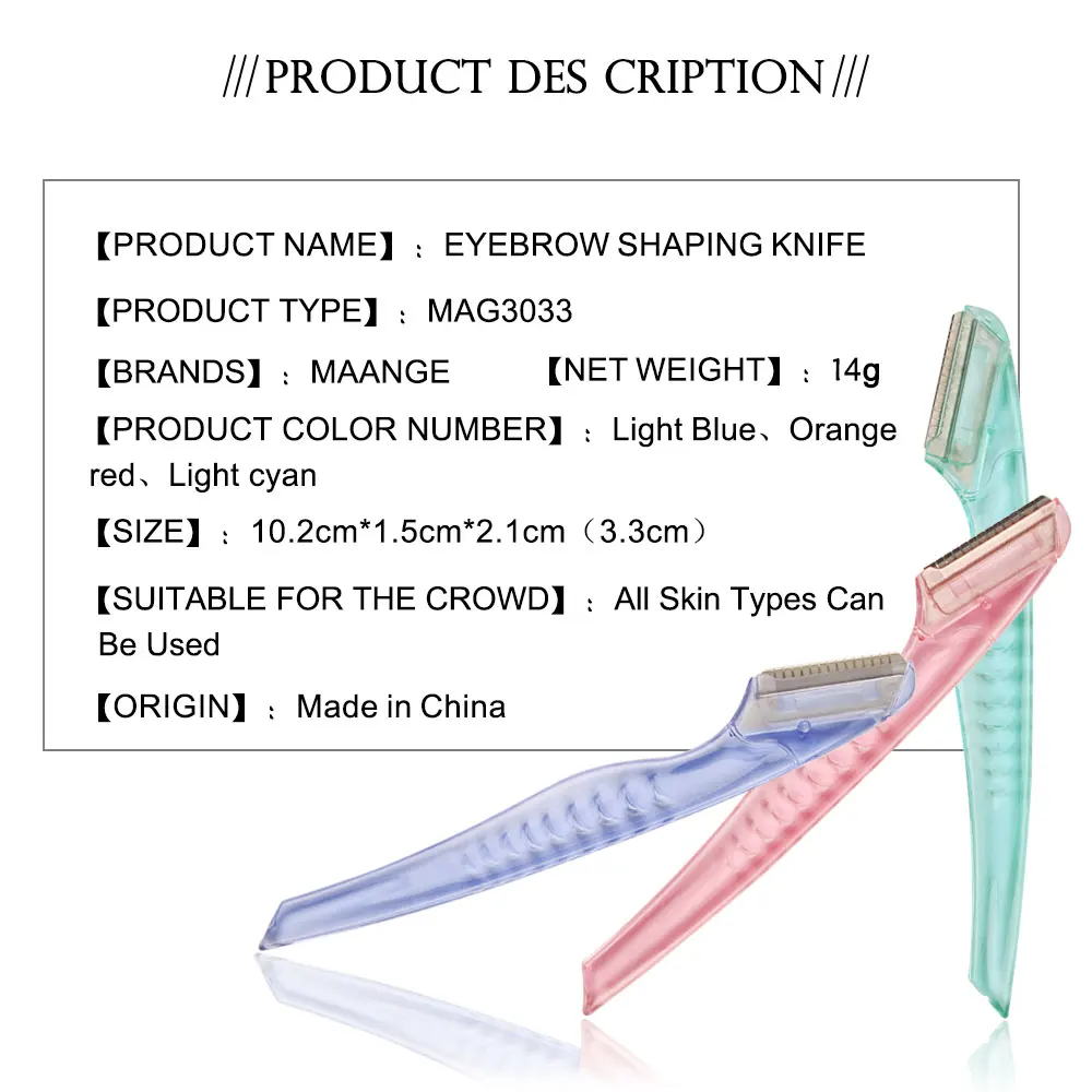MAANGE 1/3 шт. электрическая бритва триммер для бровей лица для ухода за волосами для бровей лезвия Нержавеющая сталь лезвие набор кисточек для макияжа инструмент