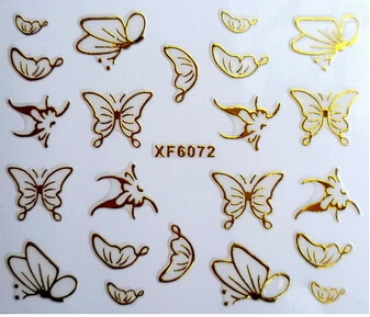 

New nail sthicker 3D gold foil short bride patch green Japan applique Nail Polish stickers wholesale