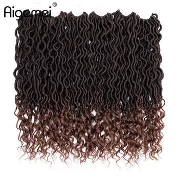 

Aigemei Goddess Locs Crochet Hair Extensions T1B30# Synthetic Crochet Hair Extensions Goddess Locs Hair For Women 18 inch