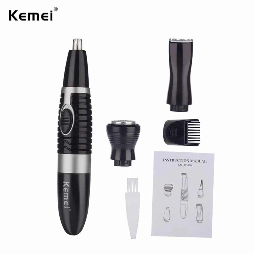 3 in 1 Multi-functional Nose Ear Hair Trimmer Beard Eyebrow Hair Clipper Cutter Safe Scraping Grooming Temple Sideburns Cut Set