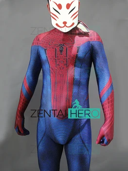 

Free Shipping 3D Printed The Amazing Spiderman Cosplaly Costume Movie Halloween Spider-Man Costume Spiderman Superhero Bodysuit