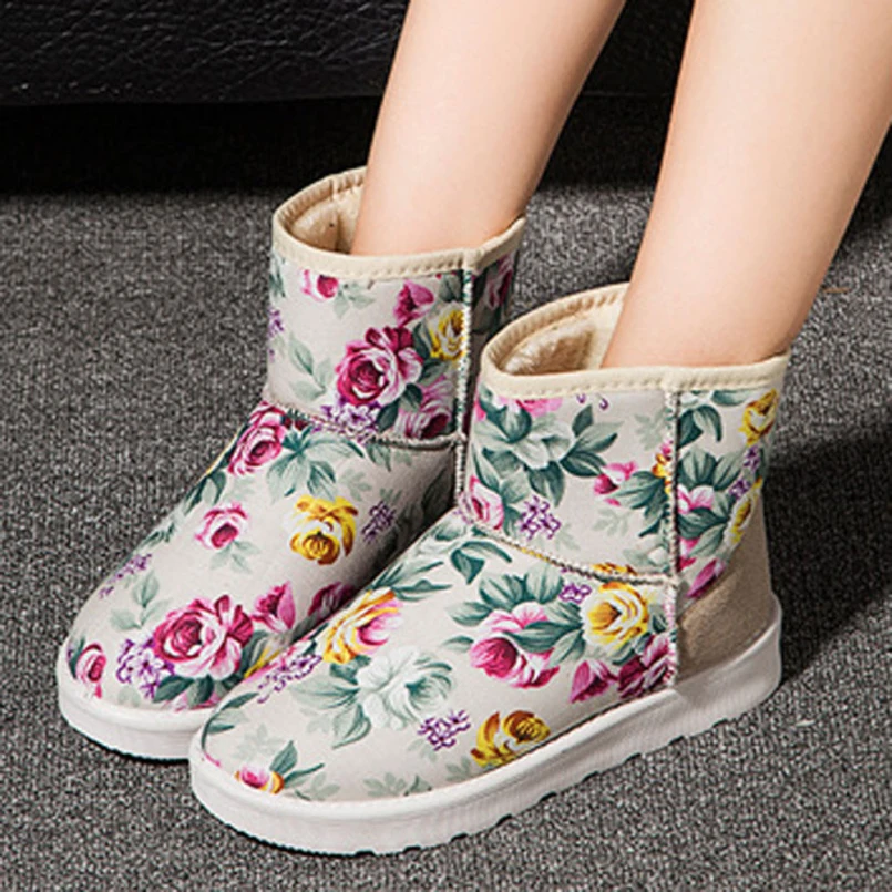 

New Fashion 2017 Women Boots Warm Winter Snow Boots Warm Ankle Boots Women Winter Shoes Suede Botas Mujer Large Size 40