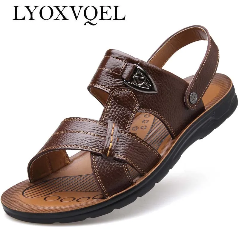 

Large Size 47 48 49 Genuine Leather Summer Beach Sandals Men New Arrival Casual flip flop Sandals M031