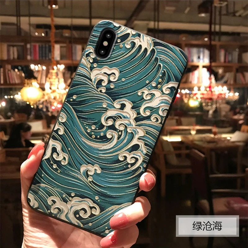 

For IPhone X XS Max XR 7 Plus 6 6s Plus Silicone 8 8plus Frosted Soft Shell 3D Embossed Carvings Three-dimensional Phone Case 10