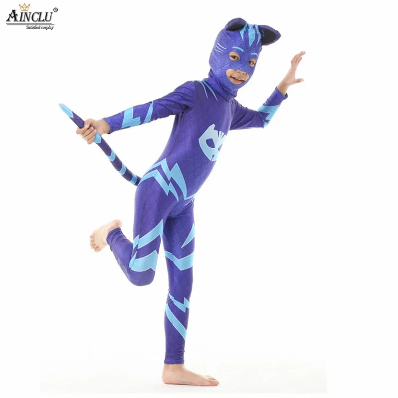 Ainclu 24 hrs Out Amaya Cosplay Costume Gekko Catboy Birthday Party Halloween Costumes With Headgear For Kids Free shipping