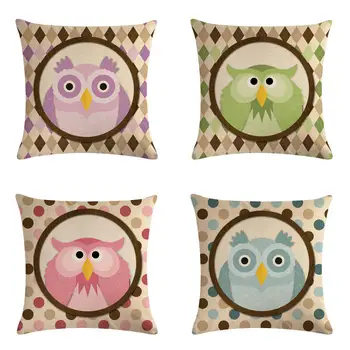 

Cartoon - OwlHomerDecor Cushion Cover Throw Pillowcase Pillow Covers 45 * 45cm Sofa Seat Cushion Decorative