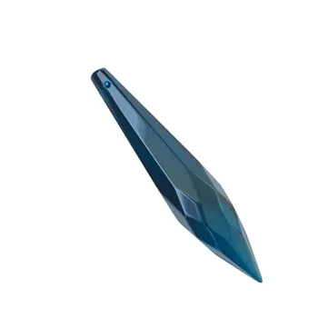 

63mm 50pcs Blue Ziron Glass Icicle U-drop Prims Crystal Multifaceted Pendants Bar Lighting Free Shipping