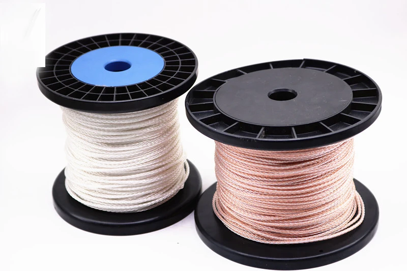 

2.1mm Braided 8cores OCC Silver Wire Upgrade Headphone Cable 3.28ft/1M