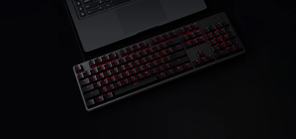 Xiaomi Механическая игровая клавиатура с RGB подсветкой гриф поддерживает до 33 клавиш, реагируя на профессиональные соревнования