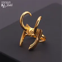 Los Vengadores de la moda 4 Loki casco anillos gótico Punk dedo color oro regalos del anillo para las mujeres Cosplay partido hombres joyería Accesorios