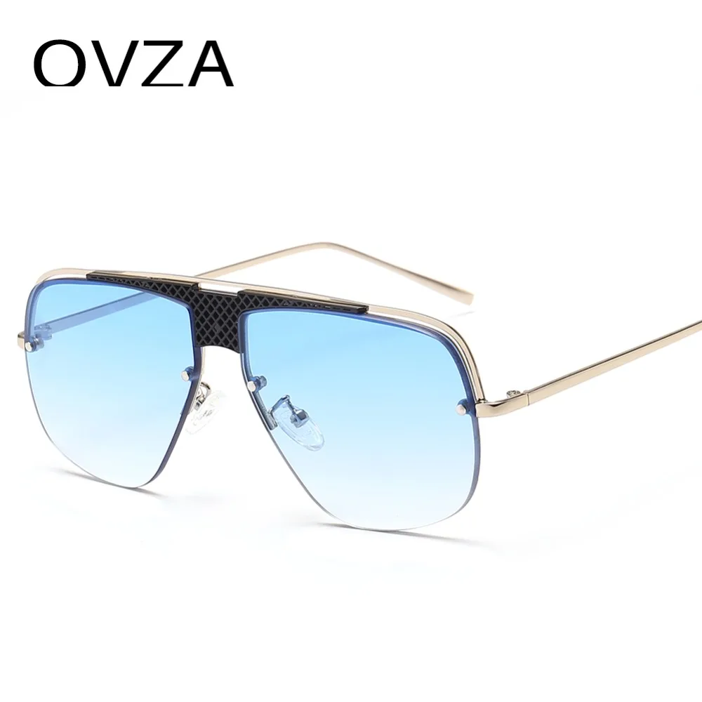

OVZA Fashion Cool Sunglasses Men Luxury Brand Sunglasses Openwork Twin-beams Eyeglasses Women Gradient Lens S7094