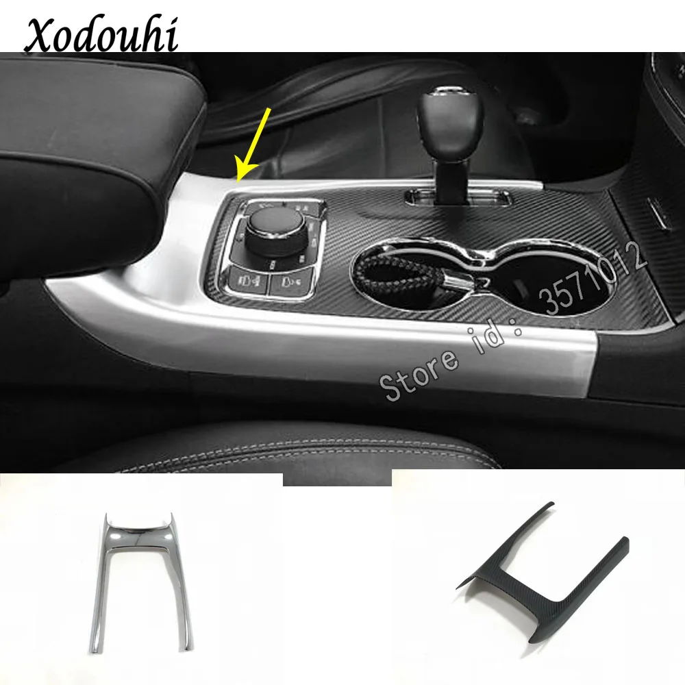 

For Jeep Grand Cherokee 2014 2015 2016 2017 2018 car sticker cover Exterior Outter Gear Shift Box Panel Holder Frame parts trim