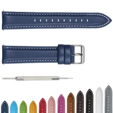 12 цветов для быстрого выпуска кожаный ремешок для часов, ремешок для часов Axus из натуральной кожи с серебряной или золотой пряжкой 18 мм, 20 мм, 22 мм, 24 мм