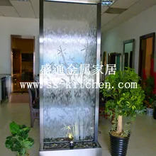 Крытый из нержавеющей стали водяной занавес фонтан водопады