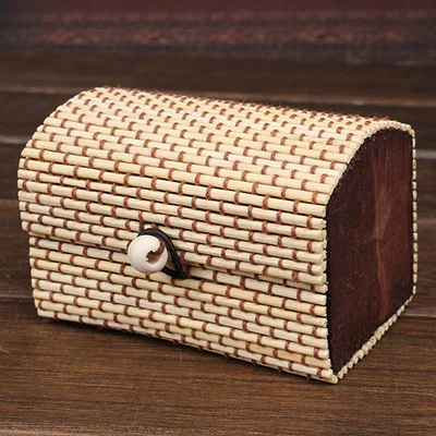 Fashion Ring Necklace Earrings Bamboo Wooden Jewelry Storage Boxes Cosmetic Hot Selling Storage Container