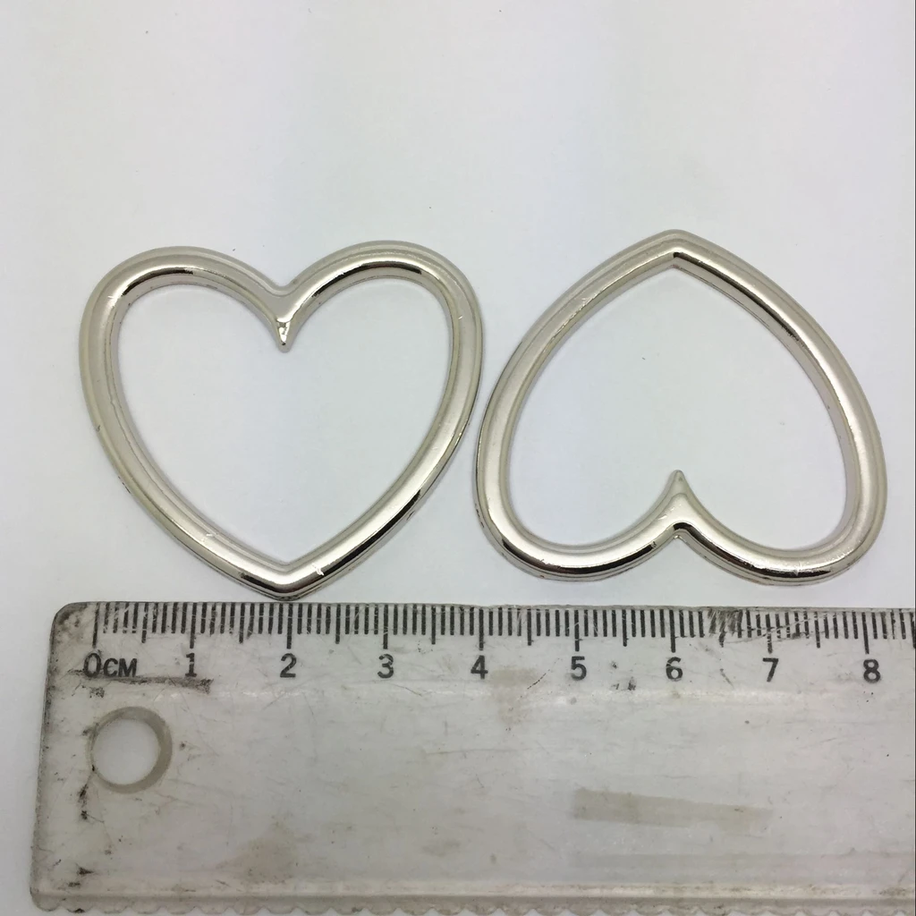 5Pcs Sliver Alloy Heart Circle Rings DIY Charms for Womens Collar Choker Leather Necklace Jewelry Leg Ring Garter Belt Making
