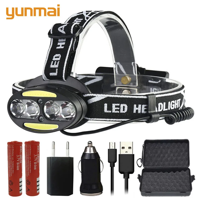 

Z20 2806 32W chip XHP70 Headlight 32000lum powerful headlamp 4* T6 +2*COB+2*Red LED Head Lamp Flashlight Torch head light