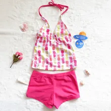 Последняя распродажа! купальный костюм для девочек, От 6 до 12 лет купальный костюм для девочек, детский купальный костюм с ананасом, детская пляжная одежда, бикини, infantil-SW614