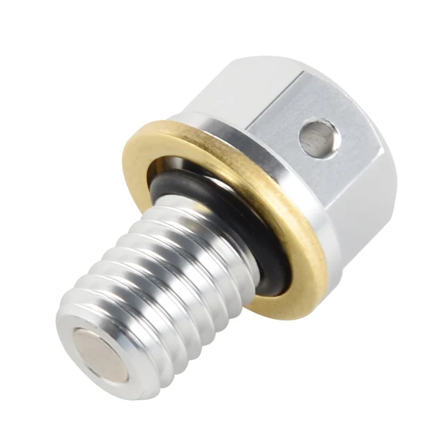 M10xP1.5 Magnetic Oil Drain Plug Bolt For Kawasaki KX 60 65 80 100 125 250 KX250F KX450F KLX250 300 KDX200 220 175 Silver