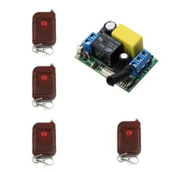 

AC220V 1CH RF Wireless Remote Control Switch For Lights With Remote Control Peach Controller Receiver & Transmitter Hot Sale