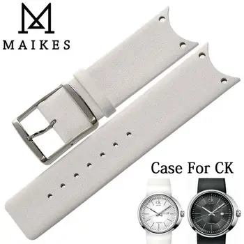 

MAIKES New Arrival Genuine Leather Watch Band Strap Soft Durable Thin Watchband Case For CK Calvin Klein KOH23101