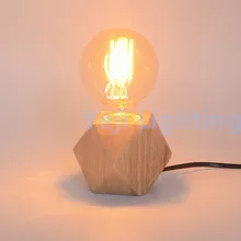 Настольная лампа, деревянная лампа с цоколем E27, держатель лампы, кнопка включения/выключения, кабель, провод, набор для простого современного настольного освещения