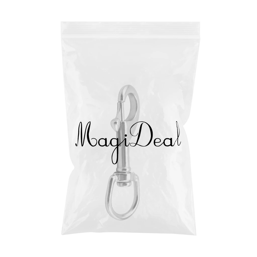 Heavy Duty 80mm Swivel Eye Bolt Snap Hook Marine Dog Chain Clip Key Holder Leathercraft Tool Silver